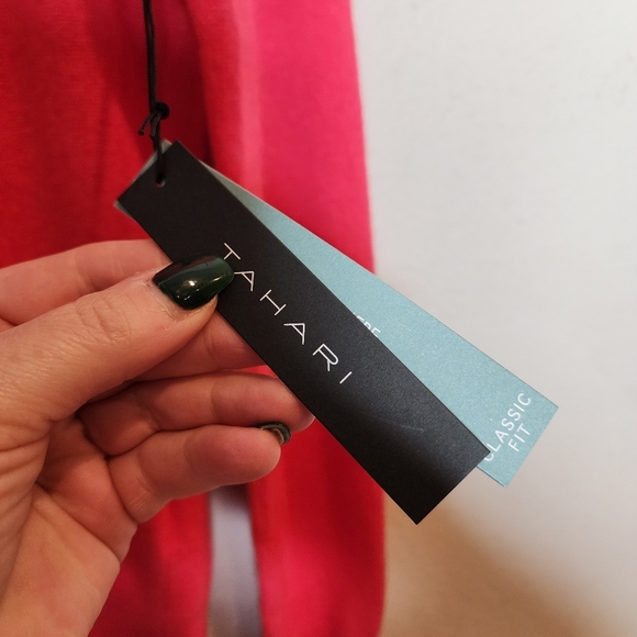 NWT Tahari 100% Cashmere Pink Coral Crewneck Sweater Womens Sz Medium - Picture 14 of 16